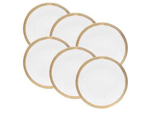 Porcelana com borda dourada que deixa a mesa muito mais elegante ✨