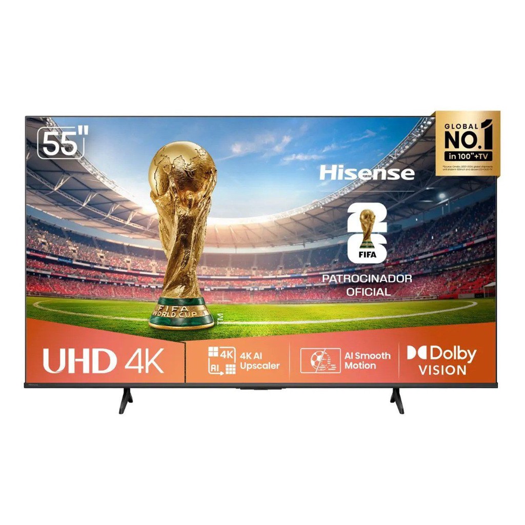 🛍️Smart TV Hisense 4K 55 Polegadas 55A6NV com Dolby Vision, HDR10, HLG, Dolby Gaming, Film Maker, DTS Virtual X, Compatibilidade Alexa e Google Home